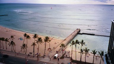 This is the view of Waikiki Beach that we had while were in the hotel.